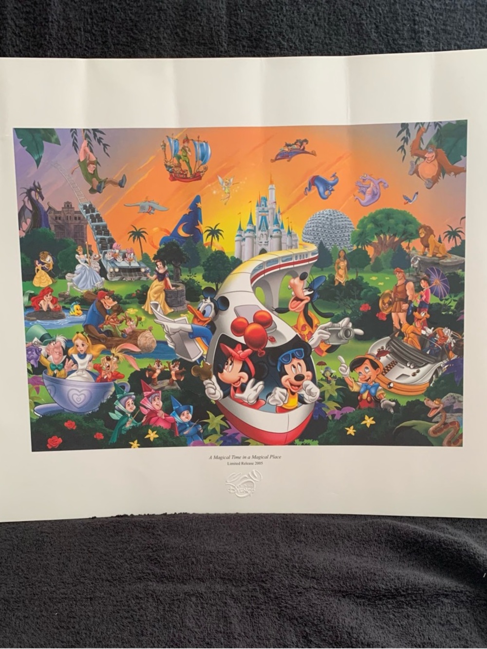 2005 Limited Release Disney Lithograph with Various Characters